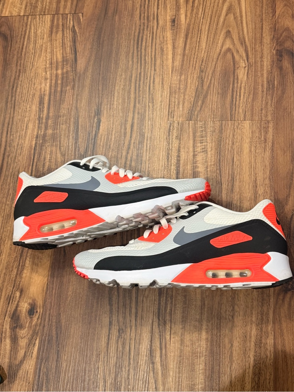Nike Air Max 90 Ultra Shoes Mens Size 13 White Infrared Sneakers 819474-106